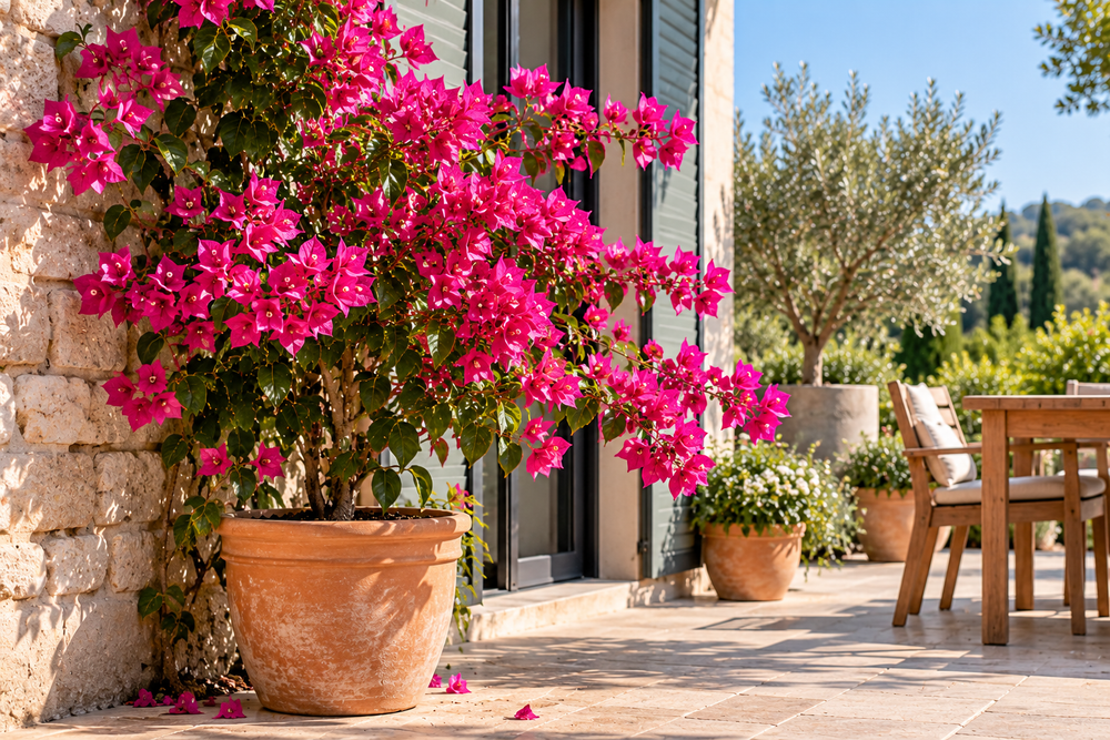 Bougainvillier en pot : plantation, arrosage, floraison et hivernage