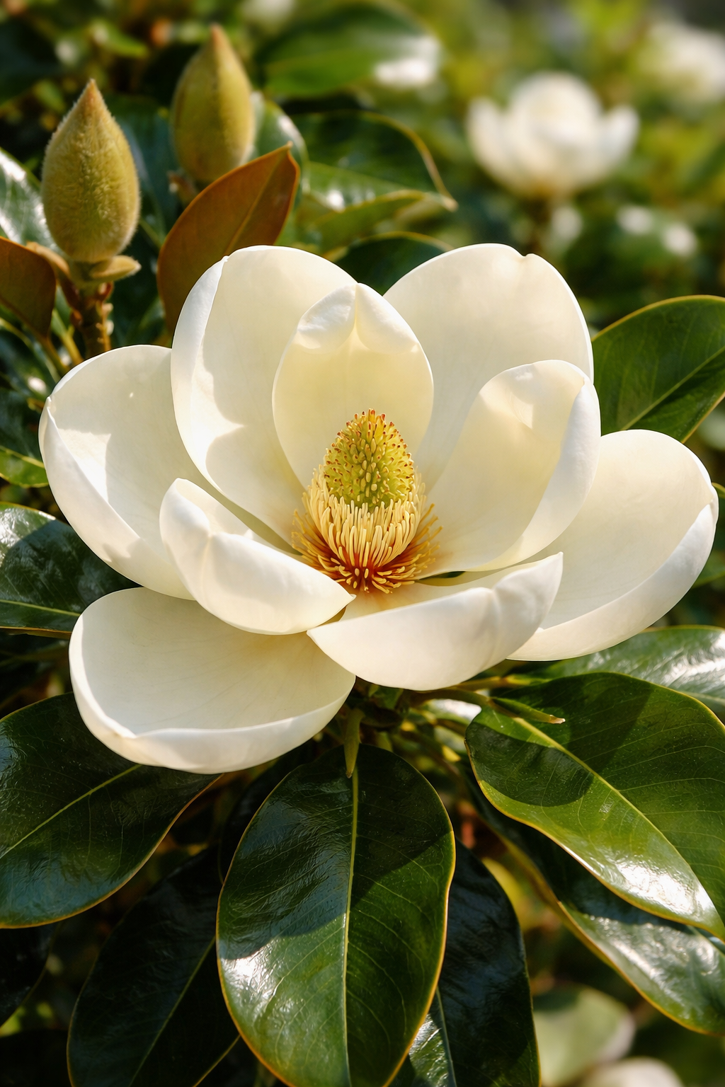 Quelle est la floraison du Magnolia grandiflora ?