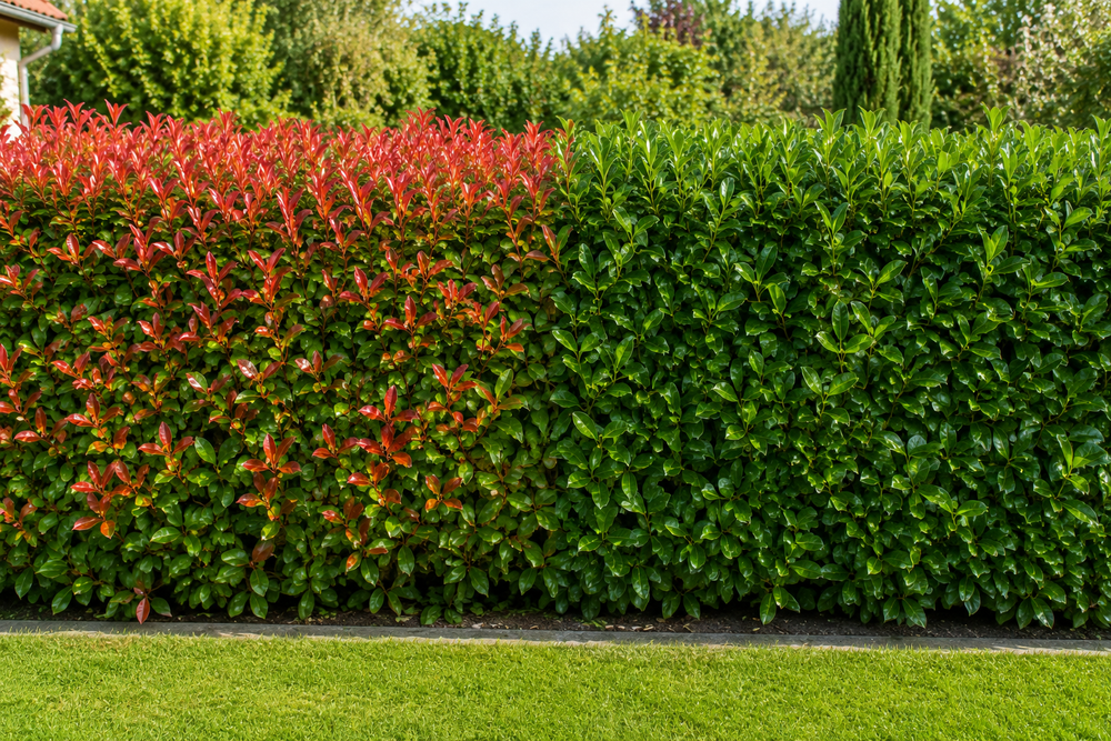Photinia Red Robin ou Laurier du Portugal : quelle haie pour un résultat rapide ?