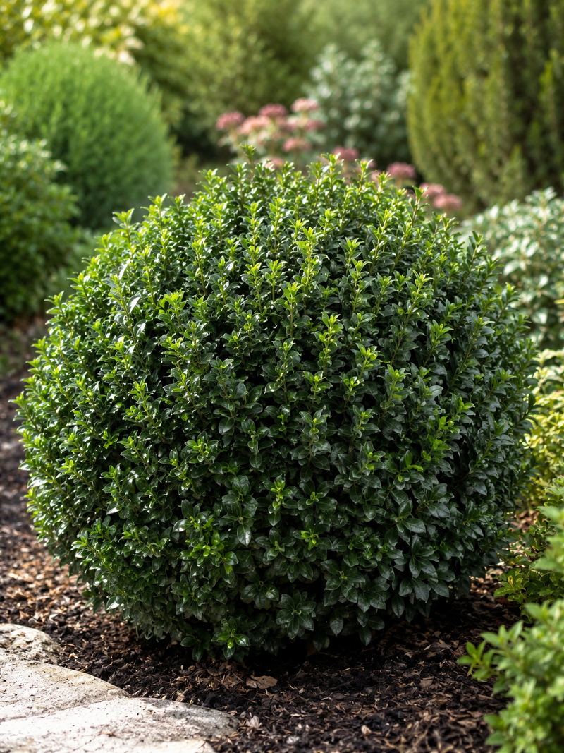 Fusain du Japon "Benkomasaki" en boule (Euonymus Japonicus)