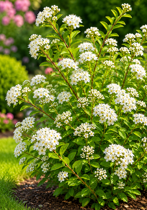 Spirée du Japon blanche