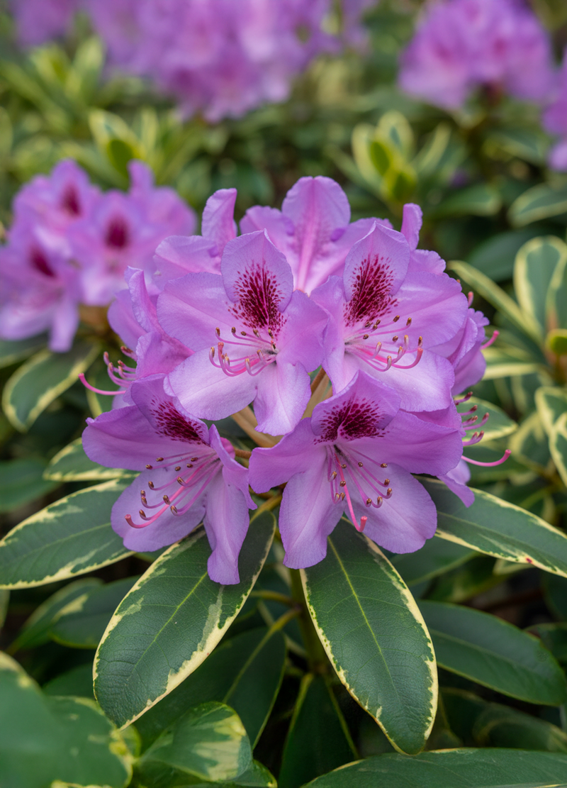 Rhododendron Panaché (Rhododendron Ponticum ‘Variegatum’)